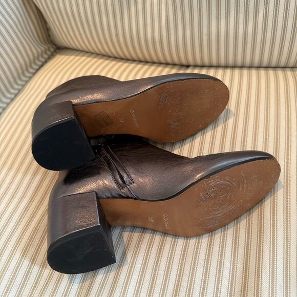 Bianca Di Silver Metallic Leather Ankle Booties - Picture 3 of 7